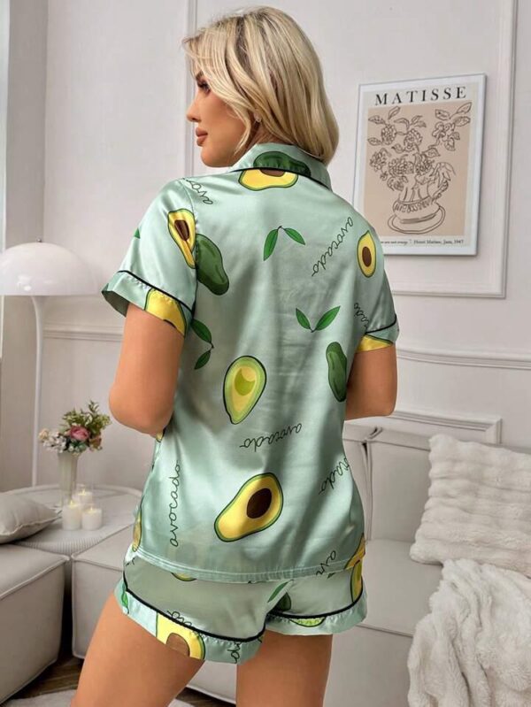 Trendy Green Satin Nightwear Set - Image 6