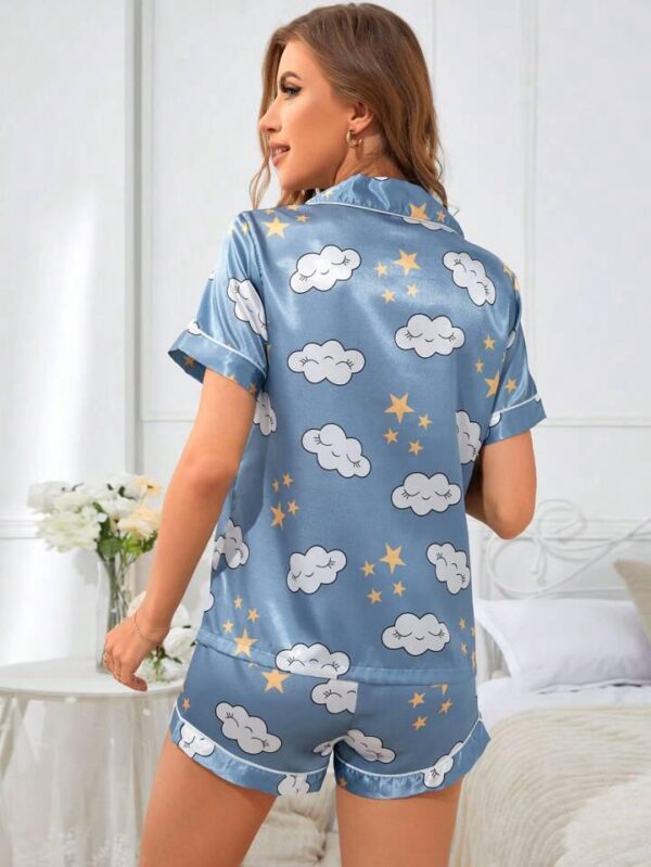 Dreamy Cloud Satin Night Suit - Image 2